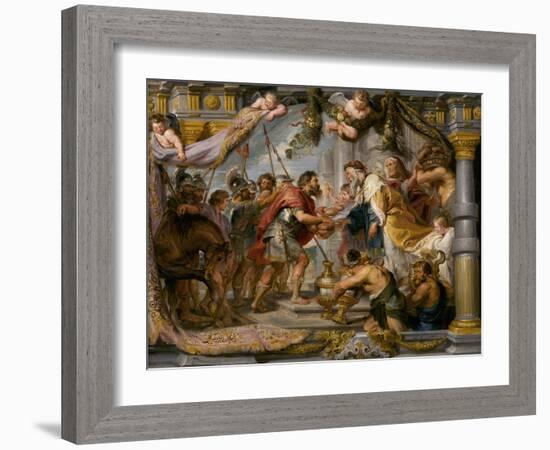 The Meeting of Abraham and Melchizedek, c.1626-Peter Paul Rubens-Framed Giclee Print