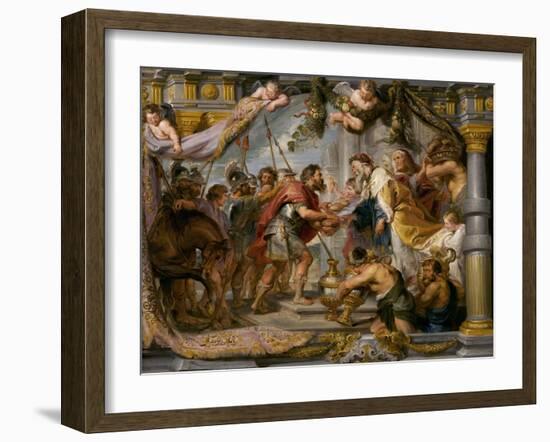 The Meeting of Abraham and Melchizedek, c.1626-Peter Paul Rubens-Framed Giclee Print