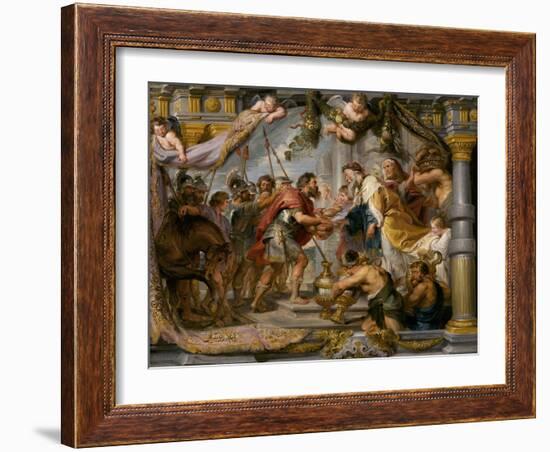 The Meeting of Abraham and Melchizedek, c.1626-Peter Paul Rubens-Framed Giclee Print