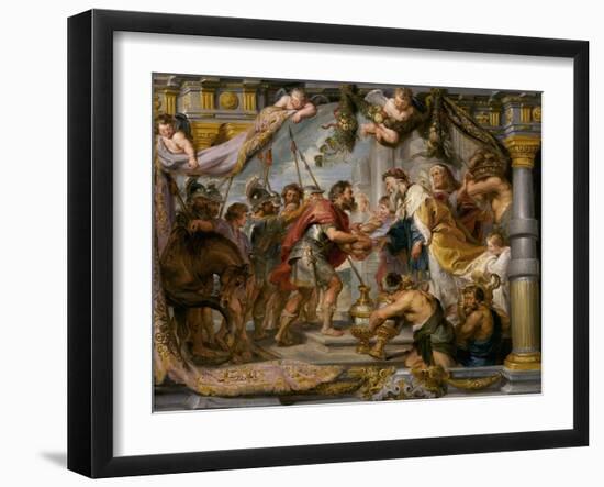 The Meeting of Abraham and Melchizedek, c.1626-Peter Paul Rubens-Framed Giclee Print