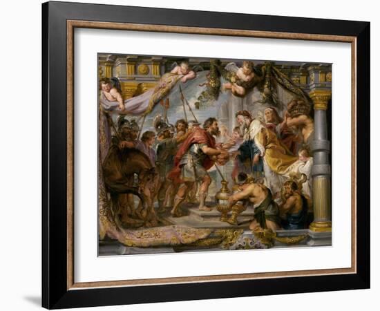 The Meeting of Abraham and Melchizedek, c.1626-Peter Paul Rubens-Framed Giclee Print