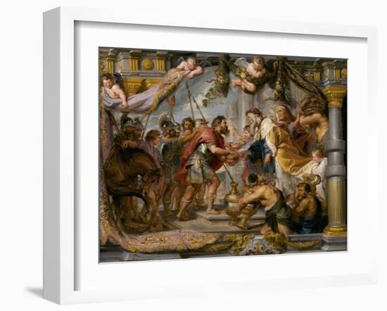 The Meeting of Abraham and Melchizedek, c.1626-Peter Paul Rubens-Framed Giclee Print