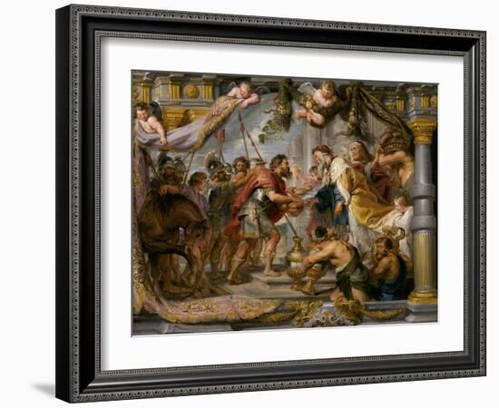 The Meeting of Abraham and Melchizedek, c.1626-Peter Paul Rubens-Framed Giclee Print