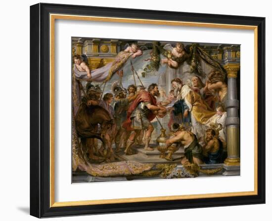 The Meeting of Abraham and Melchizedek, c.1626-Peter Paul Rubens-Framed Giclee Print