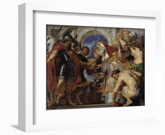 The Meeting of Abraham and Melchizedek-Peter Paul Rubens-Framed Giclee Print