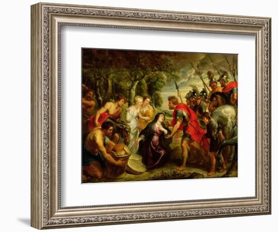 The Meeting of David and Abigail, 1625-28-Peter Paul Rubens-Framed Giclee Print