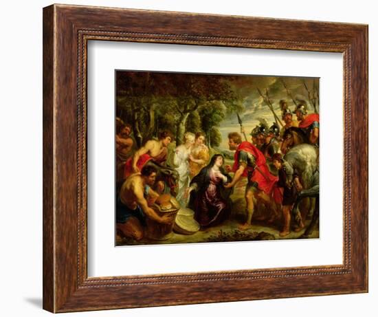 The Meeting of David and Abigail, 1625-28-Peter Paul Rubens-Framed Giclee Print