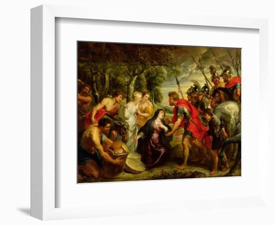 The Meeting of David and Abigail, 1625-28-Peter Paul Rubens-Framed Giclee Print