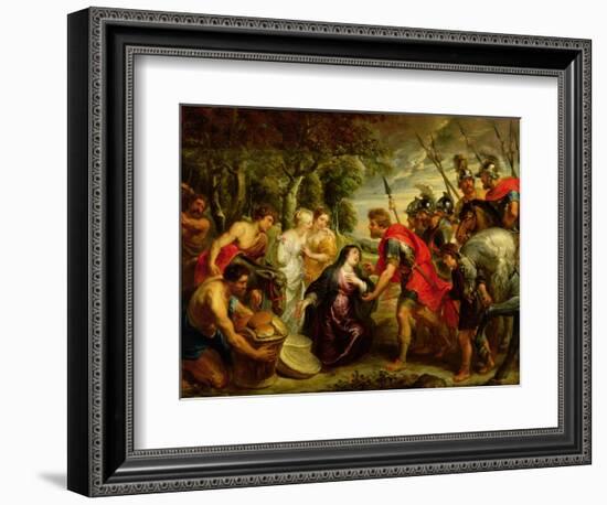 The Meeting of David and Abigail, 1625-28-Peter Paul Rubens-Framed Giclee Print