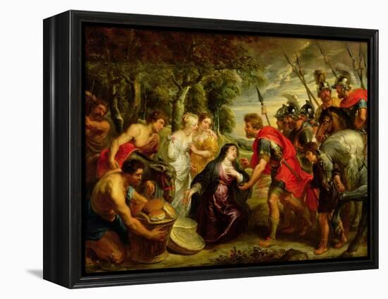 The Meeting of David and Abigail, 1625-28-Peter Paul Rubens-Framed Premier Image Canvas