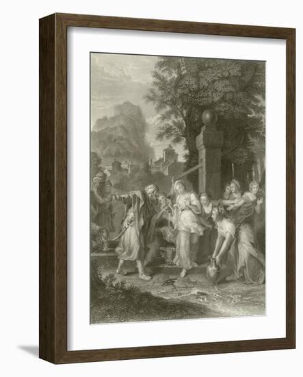 The Meeting of Eliezer and Rebecca at the Well-Antoine Coypel-Framed Giclee Print