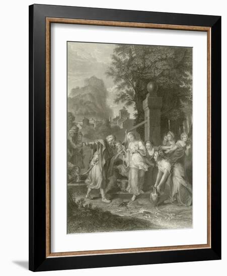 The Meeting of Eliezer and Rebecca at the Well-Antoine Coypel-Framed Giclee Print
