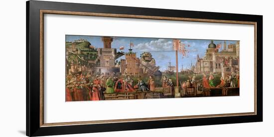 The Meeting of Etherius and Ursula and the Departure of the Pilgrims-Vittore Carpaccio-Framed Giclee Print