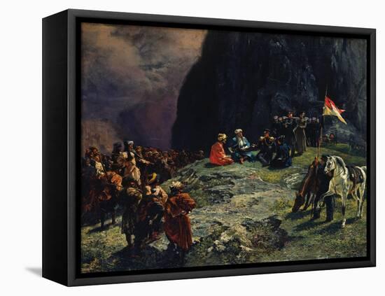 The Meeting of General Kluke Von Klugenau and Imam Shamil in 1837, 1849-Grigori Grigorevich Gagarin-Framed Premier Image Canvas