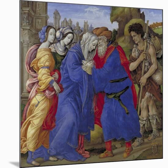 The Meeting of Joachim and Anne Outside the Golden Gate of Jerusalem, 1497-Filippino Lippi-Mounted Giclee Print