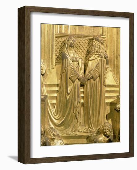 The Meeting of King Solomon and the Queen of Sheba-Lorenzo Ghiberti-Framed Giclee Print