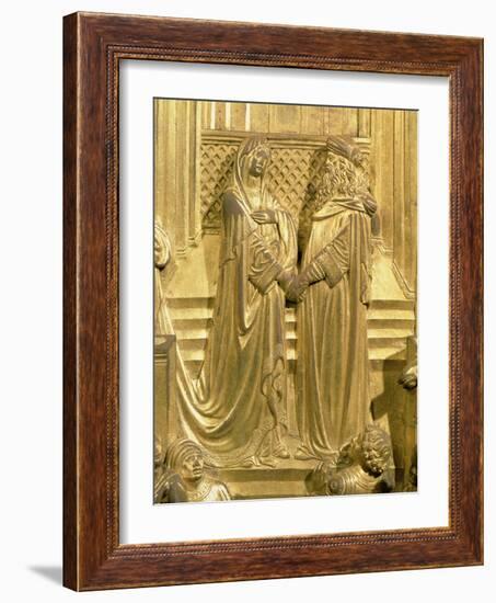 The Meeting of King Solomon and the Queen of Sheba-Lorenzo Ghiberti-Framed Giclee Print