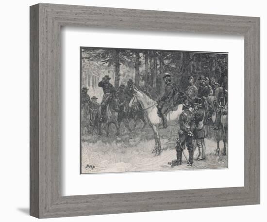 The Meeting of Lee and Grant at Appomattox Court-House Ending the War Between the States-H.m. Paget-Framed Photographic Print