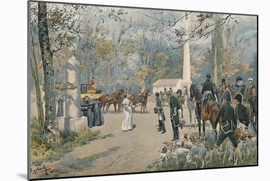 'The Meeting of Napoleon and Pius VII at Fontainebleau', 1813, (1896)-Unknown-Mounted Giclee Print