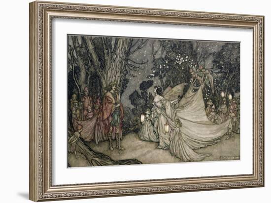 The Meeting of Oberon and Titania, 1905-Arthur Rackham-Framed Giclee Print