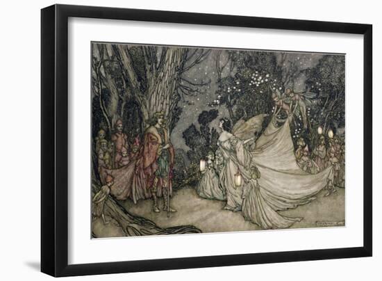 The Meeting of Oberon and Titania, 1905-Arthur Rackham-Framed Giclee Print