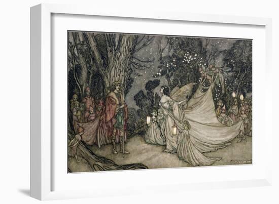 The Meeting of Oberon and Titania, 1905-Arthur Rackham-Framed Giclee Print