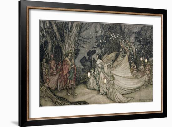 The Meeting of Oberon and Titania, 1905-Arthur Rackham-Framed Giclee Print