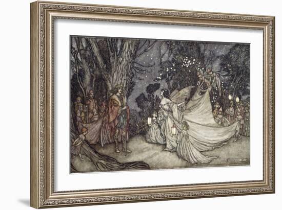 The Meeting of Oberon and Titania, 1908-Arthur Rackham-Framed Giclee Print