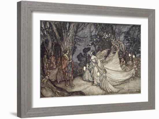 The Meeting of Oberon and Titania, 1908-Arthur Rackham-Framed Giclee Print