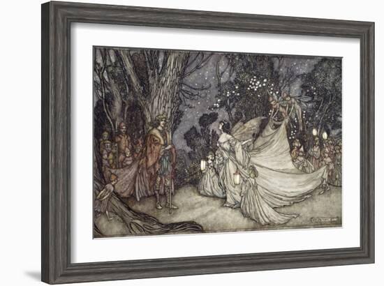 The Meeting of Oberon and Titania-Arthur Rackham-Framed Giclee Print