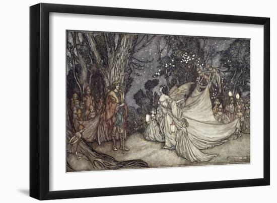 The Meeting of Oberon and Titania-Arthur Rackham-Framed Giclee Print