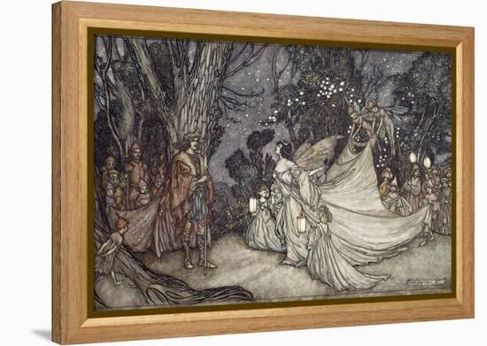 The Meeting of Oberon and Titania-Arthur Rackham-Framed Premier Image Canvas