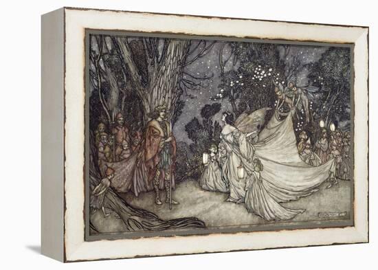 The Meeting of Oberon and Titania-Arthur Rackham-Framed Premier Image Canvas