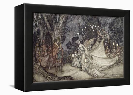 The Meeting of Oberon and Titania-Arthur Rackham-Framed Premier Image Canvas