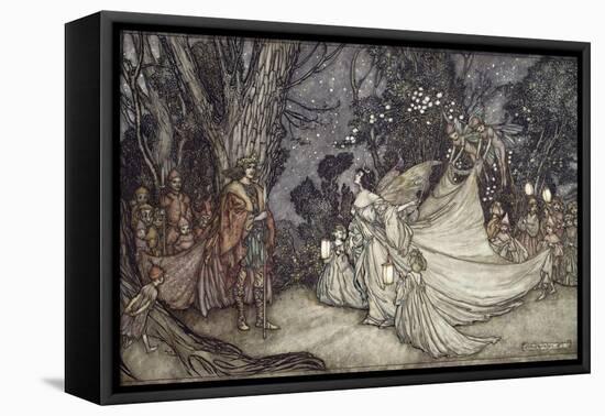 The Meeting of Oberon and Titania-Arthur Rackham-Framed Premier Image Canvas
