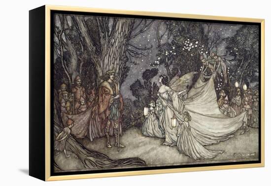 The Meeting of Oberon and Titania-Arthur Rackham-Framed Premier Image Canvas