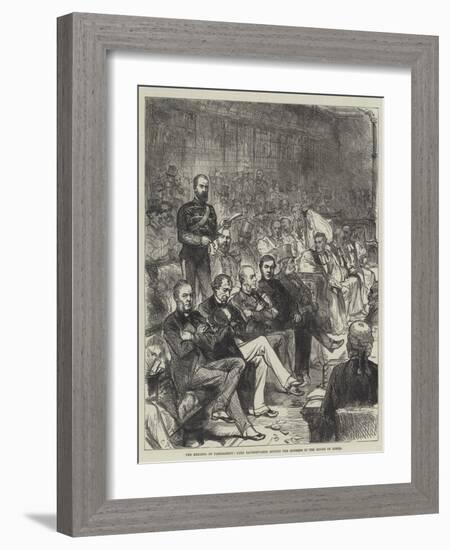 The Meeting of Parliament, Lord Ravensworth Moving the Address in the House of Lords-Charles Robinson-Framed Giclee Print