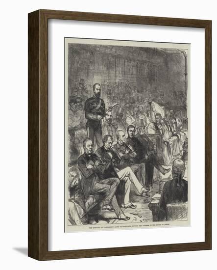 The Meeting of Parliament, Lord Ravensworth Moving the Address in the House of Lords-Charles Robinson-Framed Giclee Print