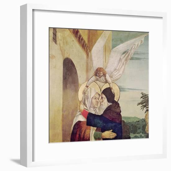 The Meeting of St. Anne and St. Joachim at the Golden Gate, C.1499-Nicolas d' Ypres-Framed Giclee Print