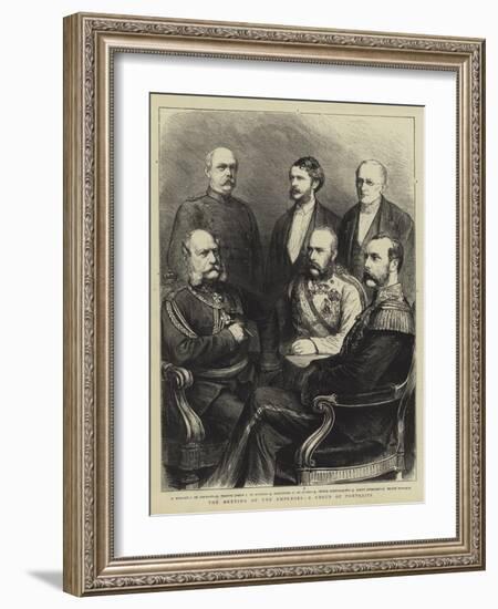 The Meeting of the Emperors, a Group of Portraits-null-Framed Giclee Print