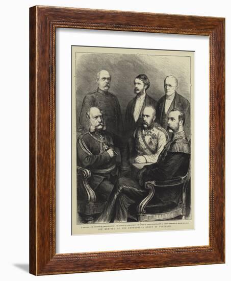 The Meeting of the Emperors, a Group of Portraits-null-Framed Giclee Print