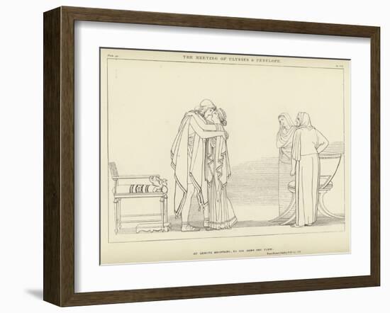 The Meeting of Ulysses and Penelope-John Flaxman-Framed Giclee Print