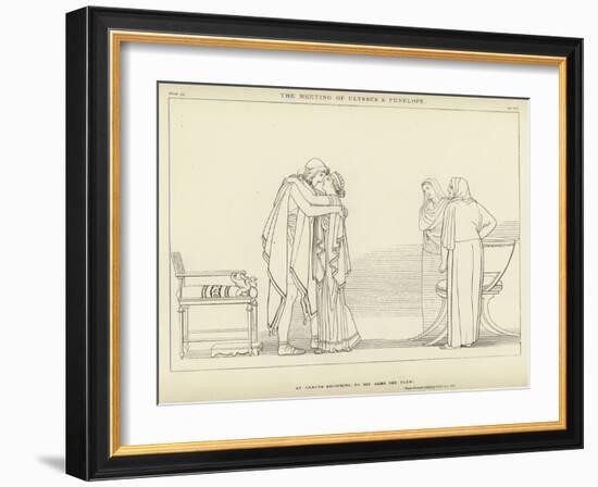 The Meeting of Ulysses and Penelope-John Flaxman-Framed Giclee Print