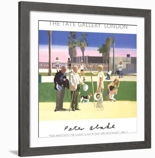 "The Meeting" or "Have a Nice Day Mr. Hockney"-Peter Blake-Framed Premium Edition