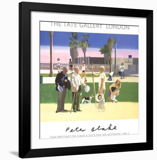 "The Meeting" or "Have a Nice Day Mr. Hockney"-Peter Blake-Framed Premium Edition
