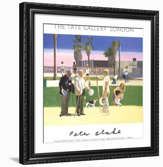 "The Meeting" or "Have a Nice Day Mr. Hockney"-Peter Blake-Framed Premium Edition