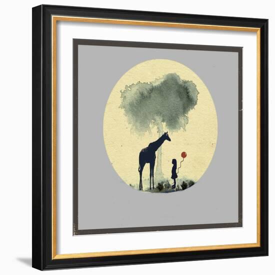 The Meeting with Balloons-Tammy Kushnir-Framed Premium Giclee Print