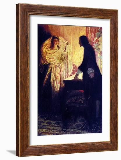 The Meeting with Captain Keith's Daughter. Illustration from “Book of Pirates Buccaneers and Maroon-Howard Pyle-Framed Giclee Print
