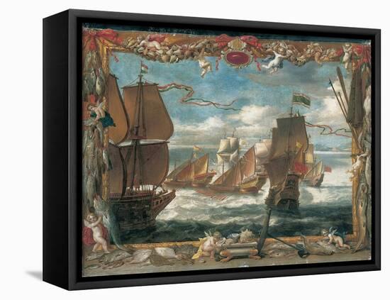 The Meeting with the Turkish Fleet (Oil on Canvas)-David the Younger Teniers-Framed Premier Image Canvas