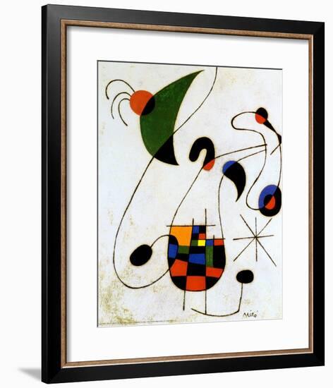 The Melancholic Singer-Joan Miro-Framed Art Print